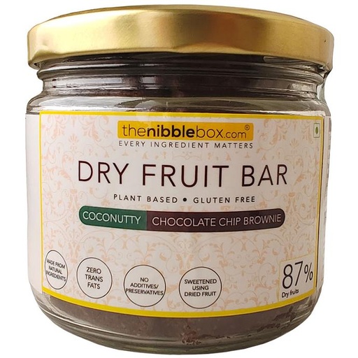 Coconutty - Chocolate Chip Brownie (Dry fruit bars/ Vegan mithai)